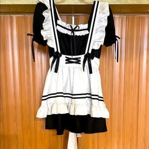 Elegant Black and White Dress